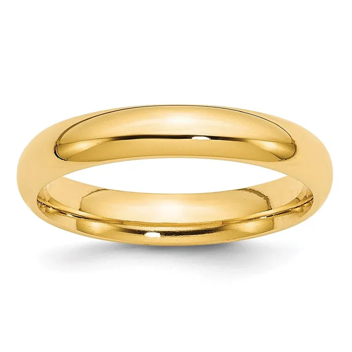 Goldia Rings Solid 18K Yellow Gold 4mm Comfort Fit MensWomens Wedding Band Ring Size 95