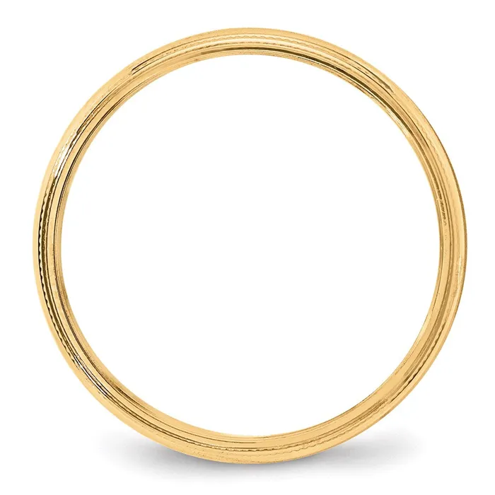 Goldia Rings Solid 18K Yellow Gold 4mm Milgrain HalfRound Wedding MensWomens Wedding Band Ring Size 75 Goldia Rings Solid 18K Yellow Gold 4mm Milgrain HalfRound Wedding MensWomens Wedding Band Ring Size 75
