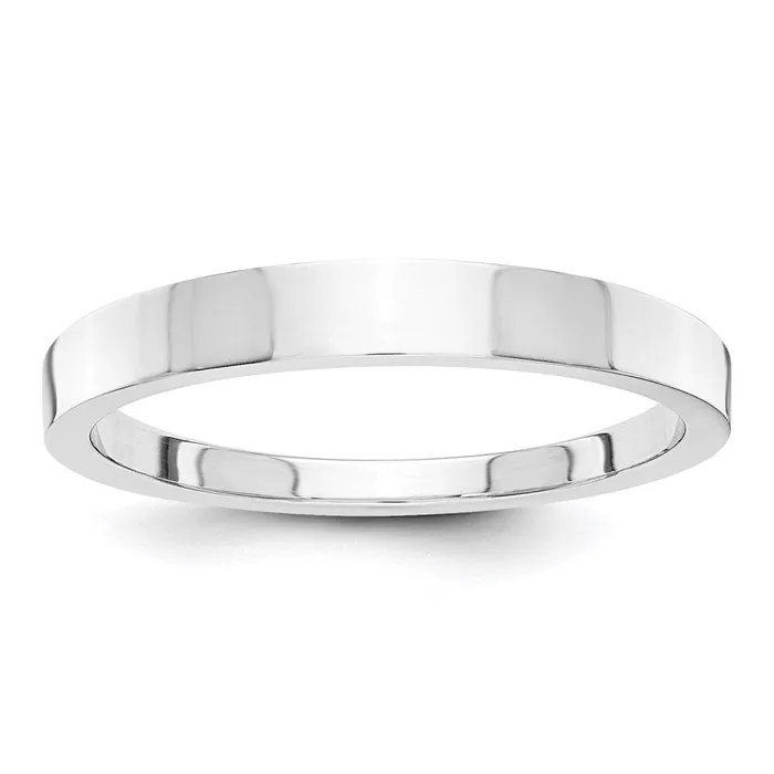 Goldia Rings Solid 18K Yellow Gold White Gold 3mm Tapered Polished MensWomens Wedding Band Ring Size 6