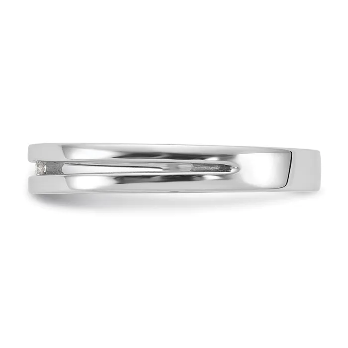 Goldia Rings SS White Ice 01ct Grooved Diamond Ring