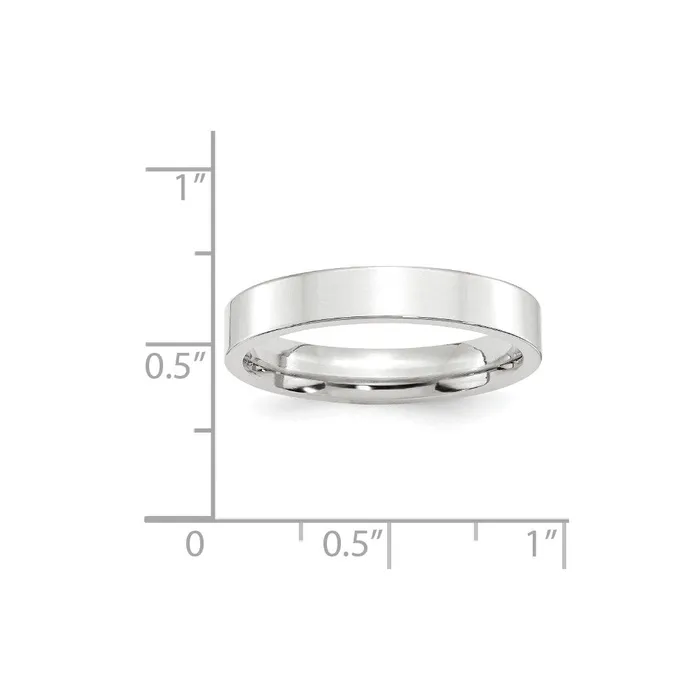 Goldia Solid 14K White Gold 4mm Standard Flat Comfort Fit MensWomens Wedding Band Ring Size 105 Rings Goldia Solid 14K White Gold 4mm Standard Flat Comfort Fit MensWomens Wedding Band Ring Size 105 Rings