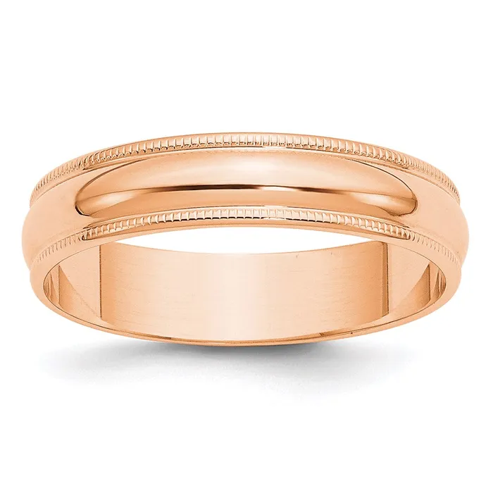 Goldia Solid 14K Yellow Gold Rose Gold 5mm Light Weight Milgrain Half Round MensWomens Wedding Band Ring Size 115 Rings Goldia Solid 14K Yellow Gold Rose Gold 5mm Light Weight Milgrain Half Round MensWomens Wedding Band Ring Size 115 Rings