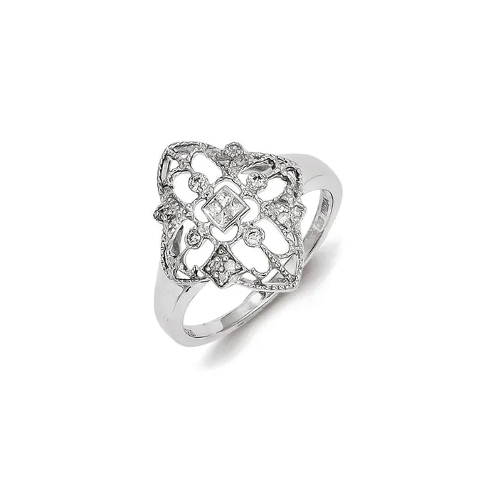 Goldia Sterling Silver Diamond Fashion Ring Rings