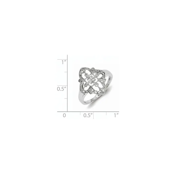 Goldia Sterling Silver Diamond Fashion Ring Rings