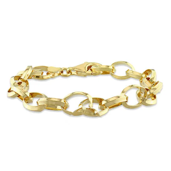 JMS always Bracelets Original AMOUR Rolo Chain Bracelet In Yellow Plated Sterling Silver 75 In JMS always Bracelets Original AMOUR Rolo Chain Bracelet In Yellow Plated Sterling Silver 75 In
