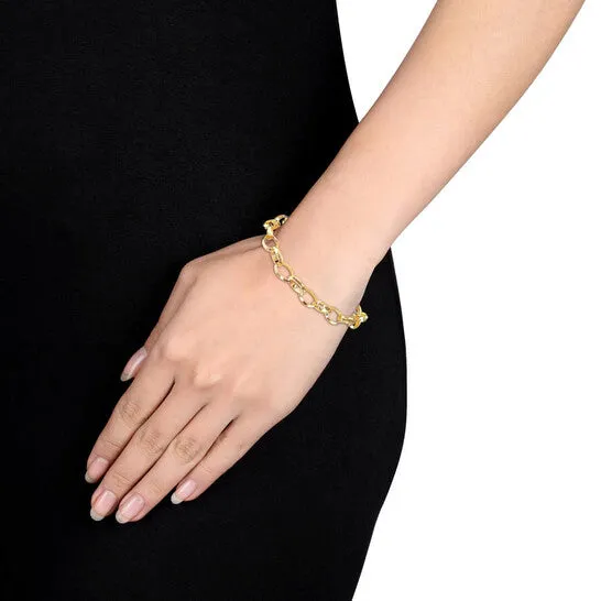 JMS always Bracelets Original AMOUR Rolo Chain Bracelet In Yellow Plated Sterling Silver 75 In JMS always Bracelets Original AMOUR Rolo Chain Bracelet In Yellow Plated Sterling Silver 75 In