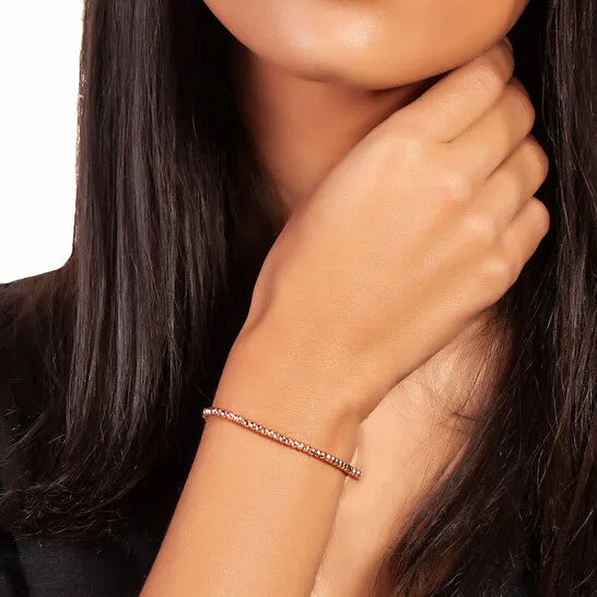 JMS always Bracelets Original Elegant Confetti Womens 18K Rose Gold Plated CZ Simulated Diamond Adjustable Bolo Beaded Bracelet JMS always Bracelets Original Elegant Confetti Womens 18K Rose Gold Plated CZ Simulated Diamond Adjustable Bolo Beaded Bracelet