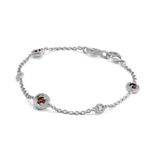JMS always Bracelets Original Judith Ripka Max Bracelet With Garnet And Diamonds JMS always Bracelets Original Judith Ripka Max Bracelet With Garnet And Diamonds