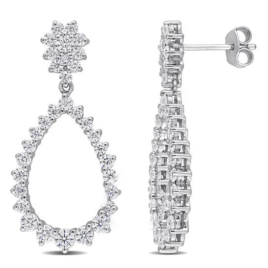 JMS always Earrings Original AMOUR 2 15 CT DEW Created Moissanite Open Teardrop Dangle Earrings In Sterling Silver JMS always Earrings Original AMOUR 2 15 CT DEW Created Moissanite Open Teardrop Dangle Earrings In Sterling Silver