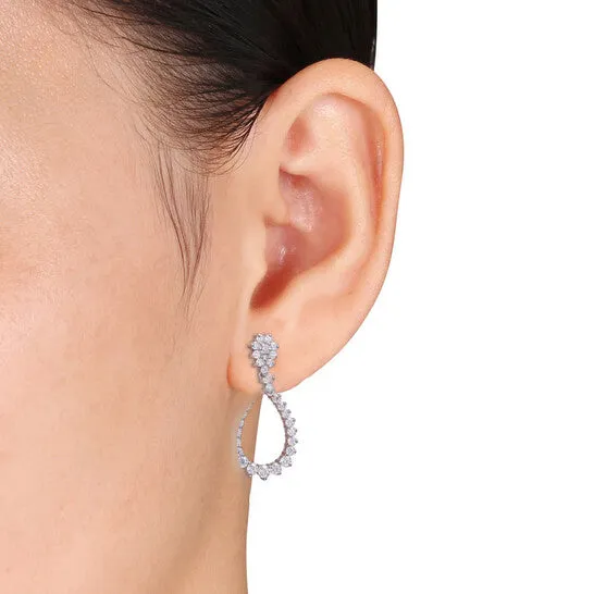 JMS always Earrings Original AMOUR 2 15 CT DEW Created Moissanite Open Teardrop Dangle Earrings In Sterling Silver JMS always Earrings Original AMOUR 2 15 CT DEW Created Moissanite Open Teardrop Dangle Earrings In Sterling Silver