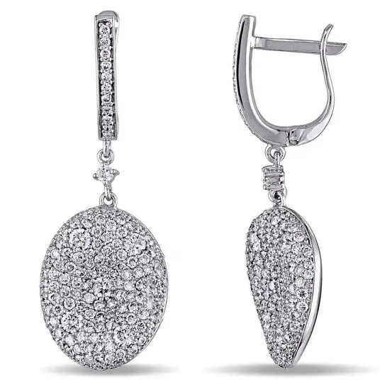 JMS always Earrings Original AMOUR 3 45 CT TW Diamond Circle Earrings In 18k White Gold JMS always Earrings Original AMOUR 3 45 CT TW Diamond Circle Earrings In 18k White Gold