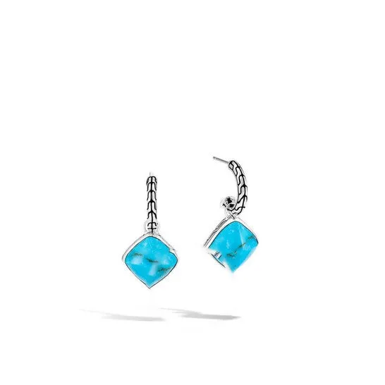 JMS always Earrings Original John Hardy Classic Chain Square Turquoise Drop Earrings EBS905151TQ JMS always Earrings Original John Hardy Classic Chain Square Turquoise Drop Earrings EBS905151TQ