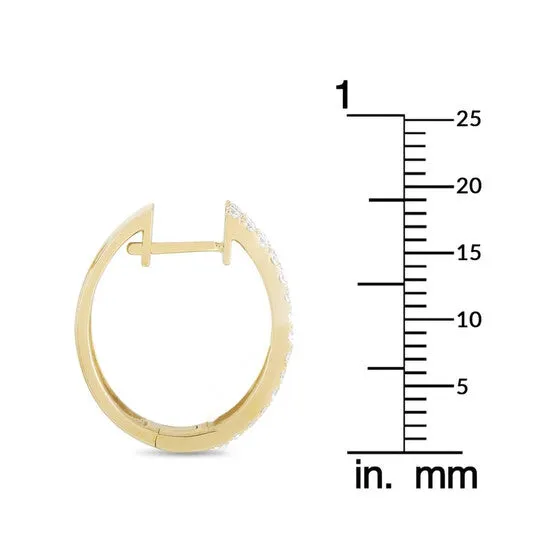 JMS always Earrings Original LB Exclusive 14K Yellow Gold 100 ct Diamond Hoop Earrings JMS always Earrings Original LB Exclusive 14K Yellow Gold 100 ct Diamond Hoop Earrings