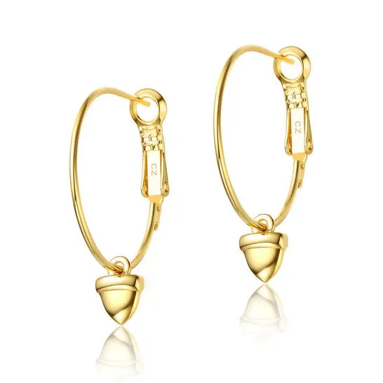 JMS always Earrings Original Rachel Glauber 14k Gold Plated Cubic Zirconia Heart Hoop Earrings JMS always Earrings Original Rachel Glauber 14k Gold Plated Cubic Zirconia Heart Hoop Earrings