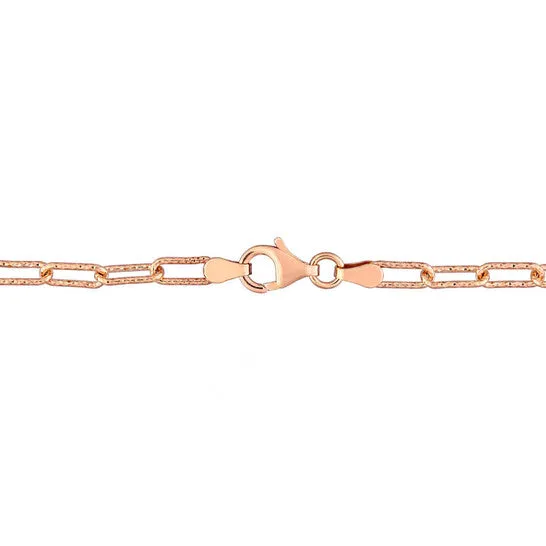 JMS always Necklaces Original AMOUR 35mm Fancy Paper Clip Chain Necklace In Rose Plated Sterling Silver 20 In JMS always Necklaces Original AMOUR 35mm Fancy Paper Clip Chain Necklace In Rose Plated Sterling Silver 20 In