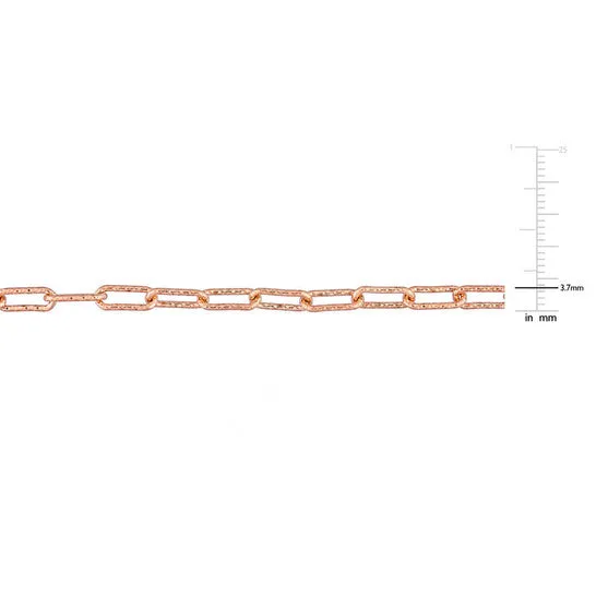 JMS always Necklaces Original AMOUR 35mm Fancy Paper Clip Chain Necklace In Rose Plated Sterling Silver 20 In JMS always Necklaces Original AMOUR 35mm Fancy Paper Clip Chain Necklace In Rose Plated Sterling Silver 20 In