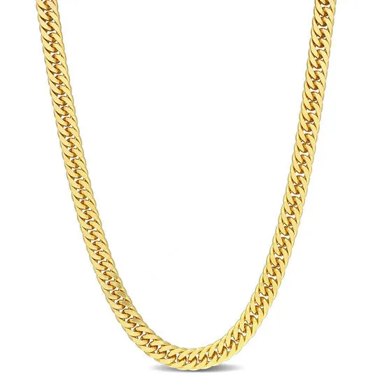 JMS always Necklaces Original AMOUR 55mm Double Curb Link Chain Necklace In Yellow Plated Sterling Silver 18 In