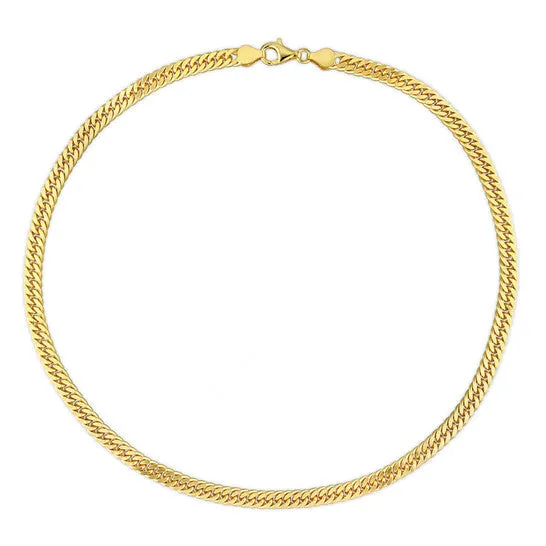 JMS always Necklaces Original AMOUR 55mm Double Curb Link Chain Necklace In Yellow Plated Sterling Silver 18 In JMS always Necklaces Original AMOUR 55mm Double Curb Link Chain Necklace In Yellow Plated Sterling Silver 18 In