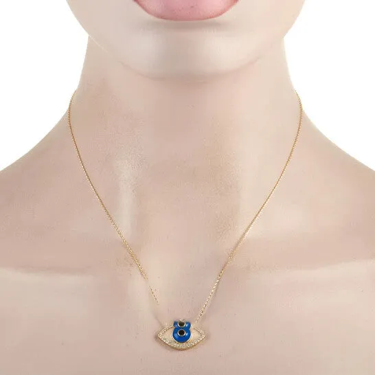 JMS always Necklaces Original LB Exclusive 14K Yellow Gold 038 ct Diamond Evil Eye Necklace JMS always Necklaces Original LB Exclusive 14K Yellow Gold 038 ct Diamond Evil Eye Necklace