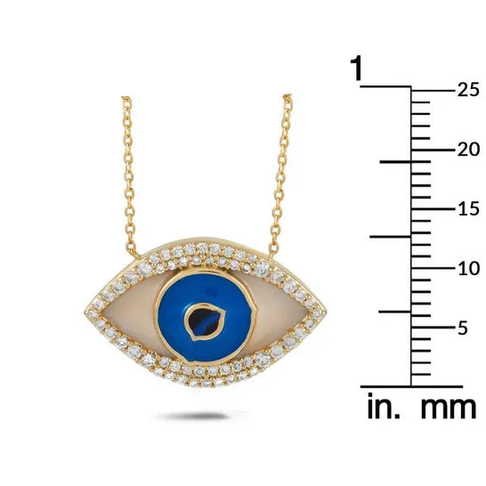 JMS always Necklaces Original LB Exclusive 14K Yellow Gold 038 ct Diamond Evil Eye Necklace JMS always Necklaces Original LB Exclusive 14K Yellow Gold 038 ct Diamond Evil Eye Necklace
