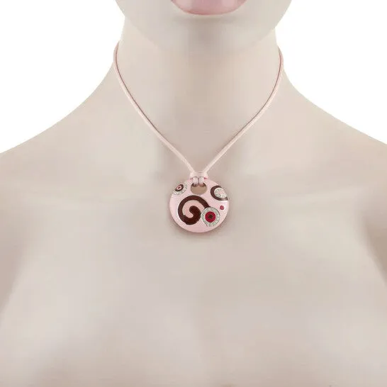 JMS always Necklaces Original PreOwned Roberto Coin 18K White Gold Diamond and Enamel Pendant Necklace JMS always Necklaces Original PreOwned Roberto Coin 18K White Gold Diamond and Enamel Pendant Necklace
