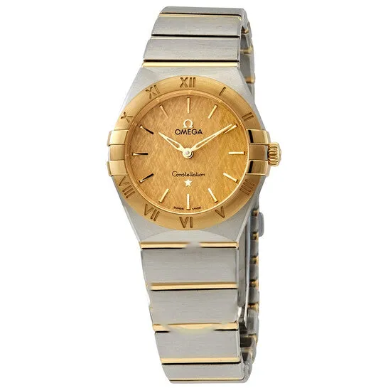JMS always Original Omega Constellation Manhattan Quartz Champagne Dial Ladies Watch 13120286008001 Watches