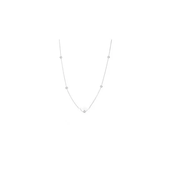 JMS always Original Roberto Coin Diamonds By The Inch White Gold 5 Station Necklace Necklaces