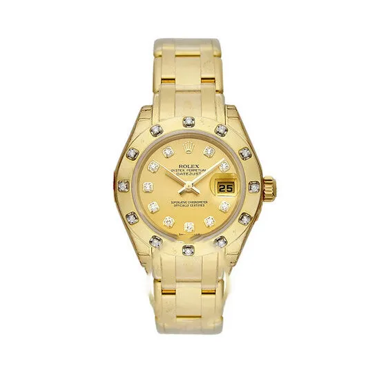 JMS always Original Rolex LadyDatejust Pearlmaster Champagne Dial 18K Yellow Gold Automatic Watch 80318CDO PreStyled Sets JMS always Original Rolex LadyDatejust Pearlmaster Champagne Dial 18K Yellow Gold Automatic Watch 80318CDO PreStyled Sets