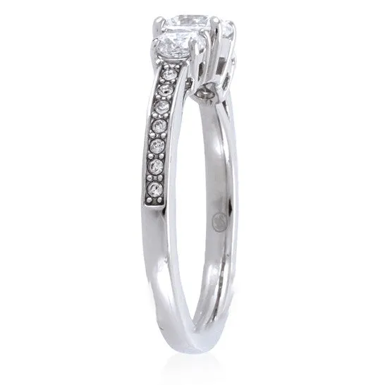 JMS always Rings Original Swarovski SilverTone Round Cut Attract Trilogy Ring Size 55 JMS always Rings Original Swarovski SilverTone Round Cut Attract Trilogy Ring Size 55