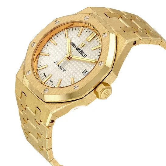 JMS always Watches Original Audemars Piguet Royal Oak Silver Dial Automatic 18 Carat Yellow Gold Ladies Watch 15450BAOO1256BA01 JMS always Watches Original Audemars Piguet Royal Oak Silver Dial Automatic 18 Carat Yellow Gold Ladies Watch 15450BAOO1256BA01