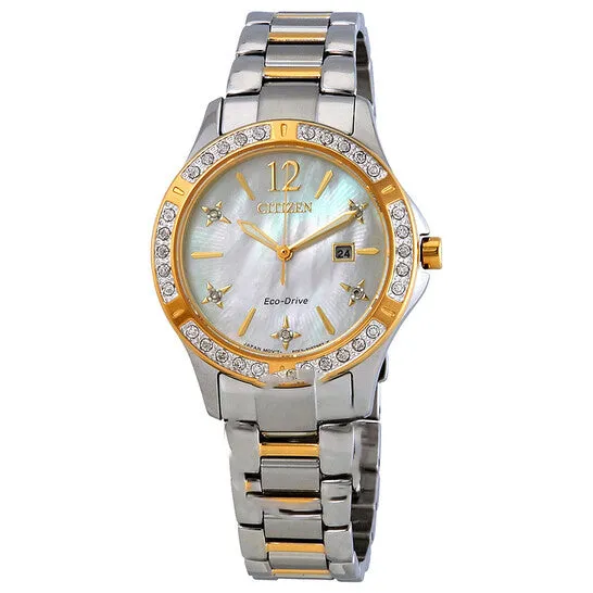 JMS always Watches Original Citizen Elektra Diamond Mother of Pearl Diamond Ladies Watch EW251459D