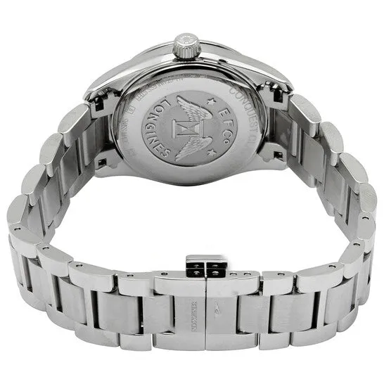 JMS always Watches Original Longines Conquest Classic Black Mother of Pearl Diamond Dial Ladies Watch L22864886