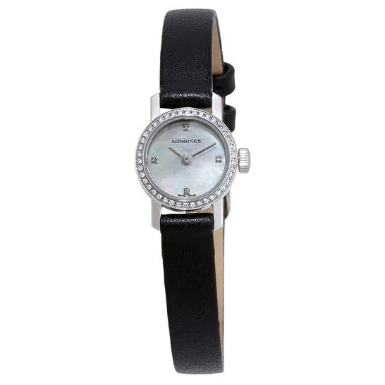 JMS always Watches Original Longines Mini Mother of Pearl Dial Ladies Leather Watch L23030872