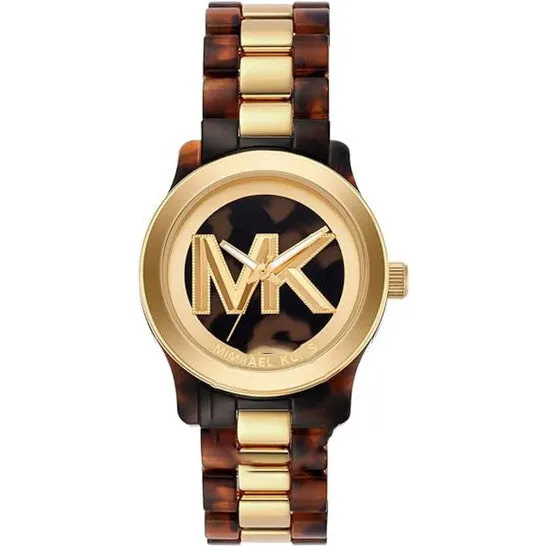 JMS always Watches Original Michael Kors Runway Quartz Brown Dial Tortoiseshell Ladies Watch MK7354 JMS always Watches Original Michael Kors Runway Quartz Brown Dial Tortoiseshell Ladies Watch MK7354