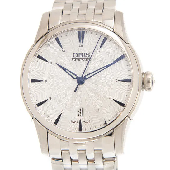 JMS always Watches Original Oris Artelier Date Automatic Silver Dial Unisex Watch 733 7670 4031 8 21 77