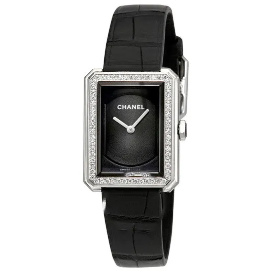 JMS always Watches Original Preowned Chanel BoyFriend Diamond Black Guilloch Dial Ladies Watch H4883 JMS always Watches Original Preowned Chanel BoyFriend Diamond Black Guilloch Dial Ladies Watch H4883