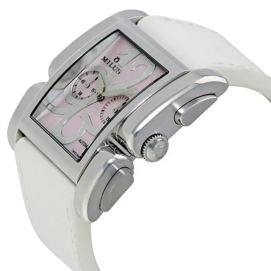 JMS always Watches Original Preowned Milus Apiana Pink Mother of Pearl Chronograph Automatic Ladies Watch APIC004 JMS always Watches Original Preowned Milus Apiana Pink Mother of Pearl Chronograph Automatic Ladies Watch APIC004