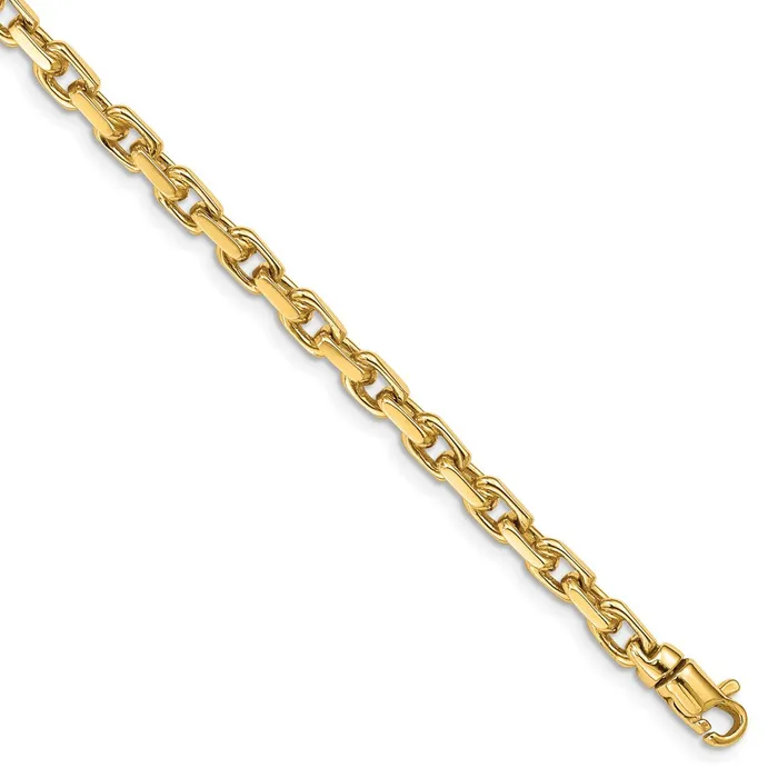 MDS Bracelets Solid 14K Yellow Gold 9 inch 42mm Hand Polished Fancy Link with Lobster Clasp Chain Bracelet MDS Bracelets Solid 14K Yellow Gold 9 inch 42mm Hand Polished Fancy Link with Lobster Clasp Chain Bracelet