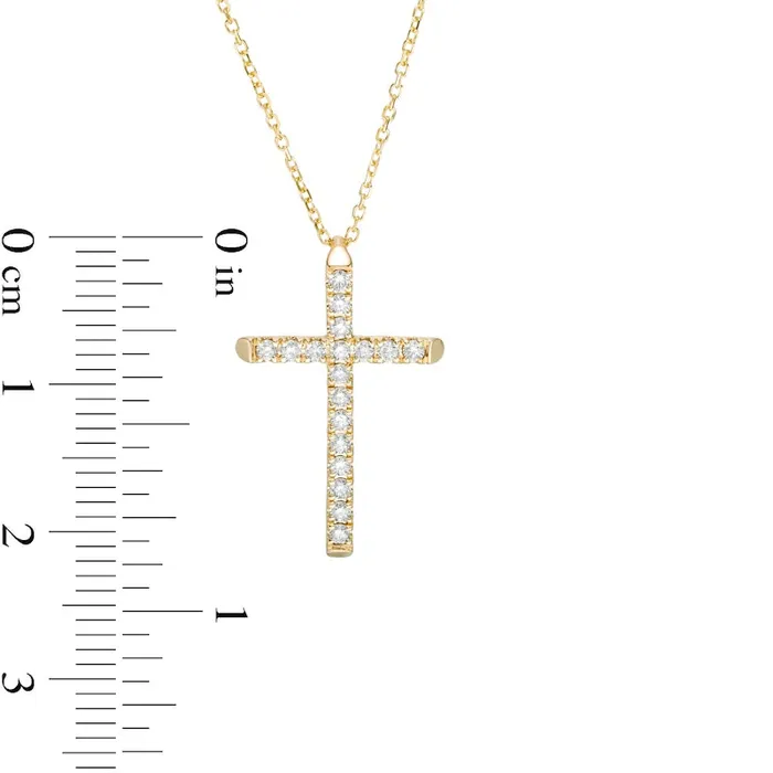 Necklaces 025 CT TW Certified Natural Diamond Cross Pendant in 14K Gold HI1 Goldia Necklaces 025 CT TW Certified Natural Diamond Cross Pendant in 14K Gold HI1 Goldia