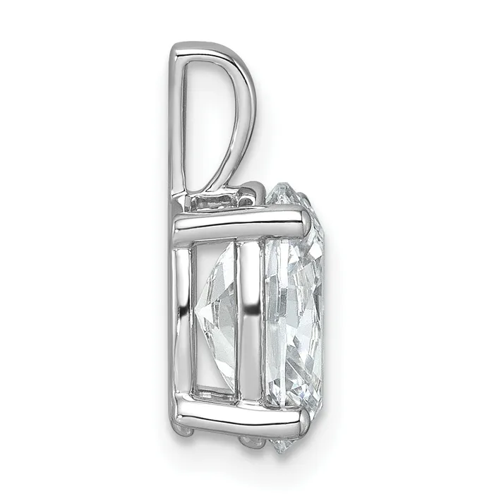 Necklaces 14k White Gold 2 12 Ct Certified Lab Grown Diamond VSSI G Oval Four Prong Pendant Goldia