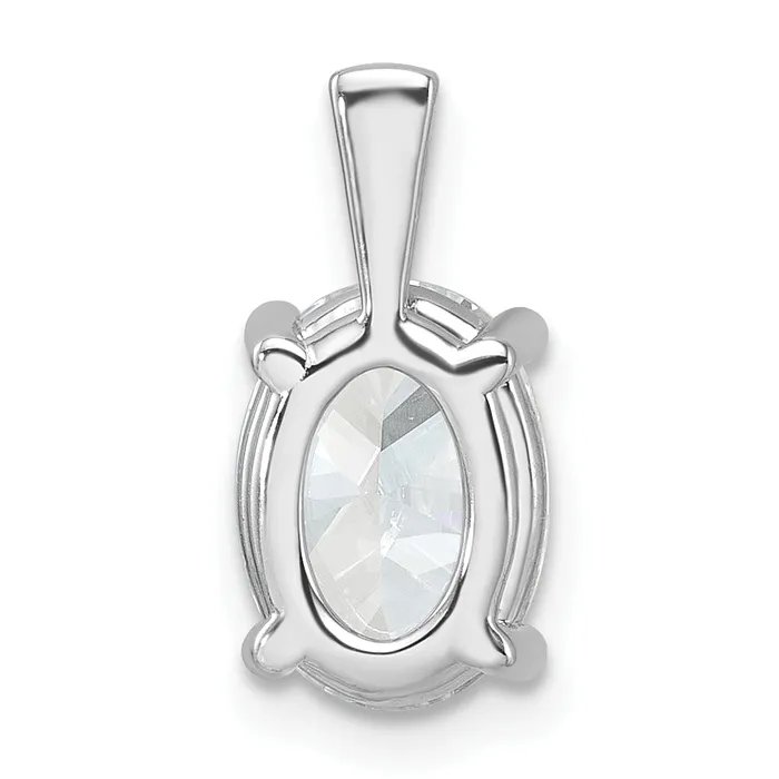 Necklaces 14k White Gold 2 12 Ct Certified Lab Grown Diamond VSSI G Oval Four Prong Pendant Goldia