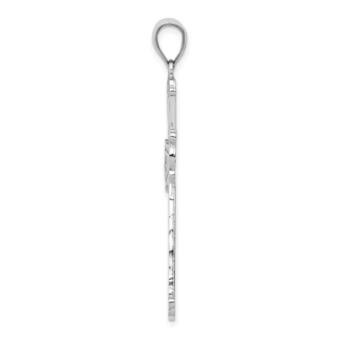 Necklaces 14k White Gold Diamondcut Cross Pendant Goldia