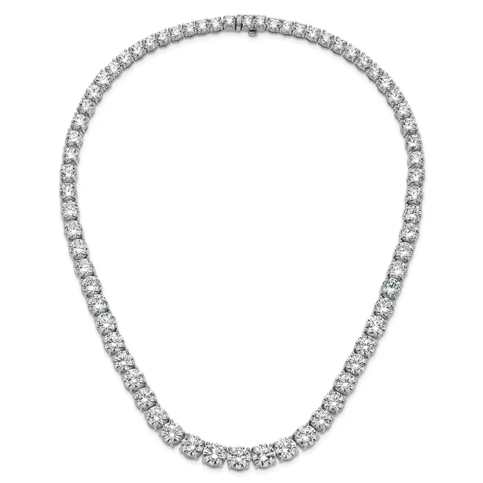 Necklaces Goldia 14k White Gold 100 34 Ct Lab Grown Diamond VSSI G Round 20 inch Graduated Tennis Necklace