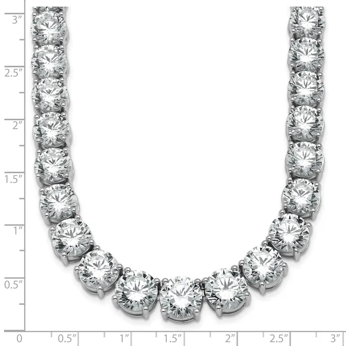 Necklaces Goldia 14k White Gold 100 34 Ct Lab Grown Diamond VSSI G Round 20 inch Graduated Tennis Necklace