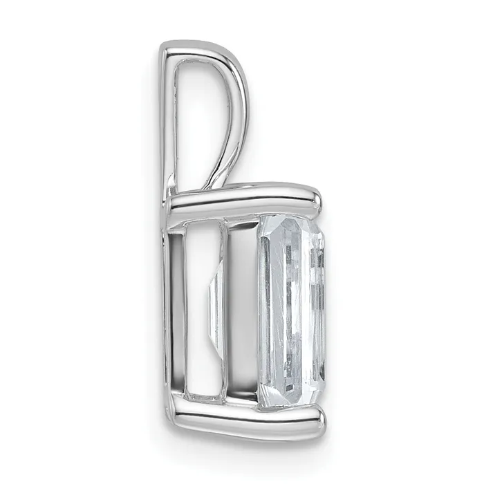 Necklaces Goldia 14k White Gold 2 12 Ct Lab Grown Diamond VSSI G Emerald Four Prong Pendant