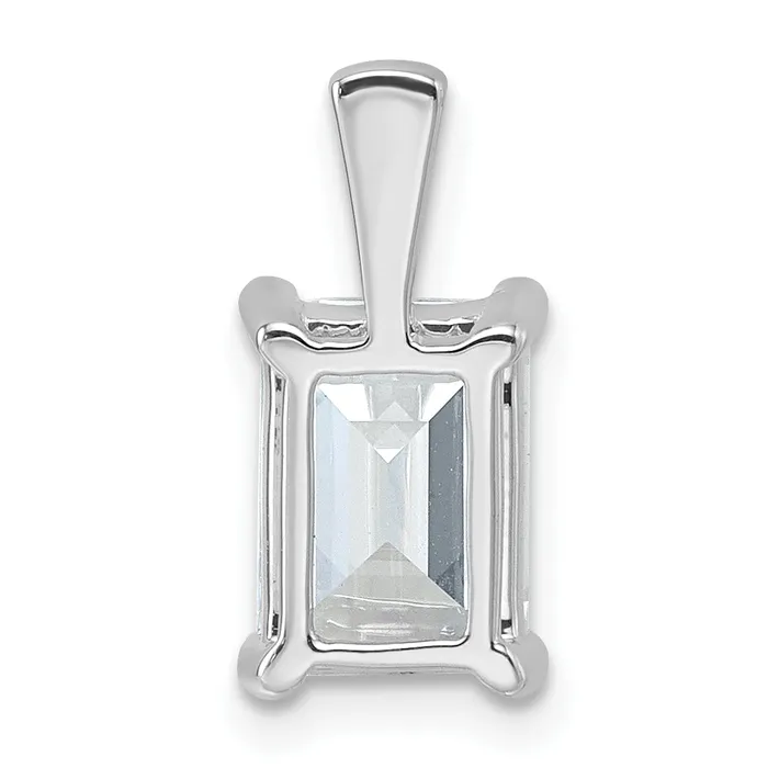 Necklaces Goldia 14k White Gold 2 12 Ct Lab Grown Diamond VSSI G Emerald Four Prong Pendant