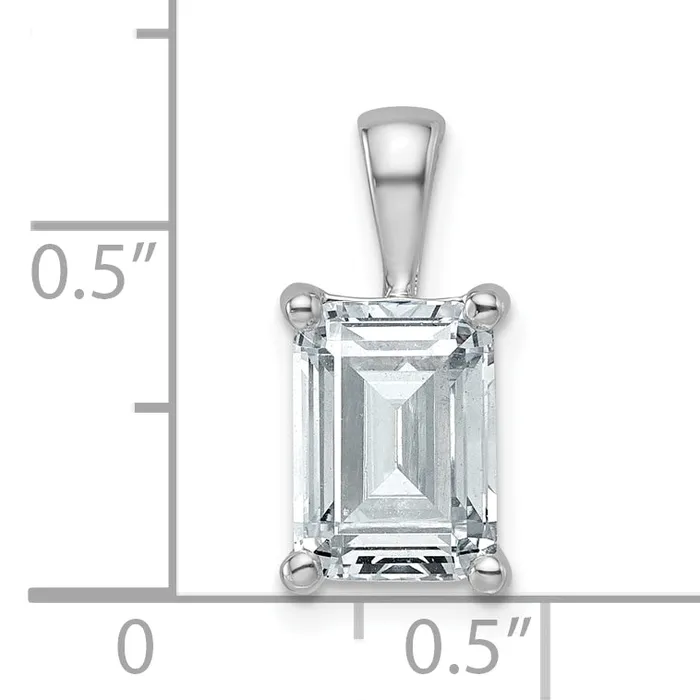 Necklaces Goldia 14k White Gold 2 12 Ct Lab Grown Diamond VSSI G Emerald Four Prong Pendant