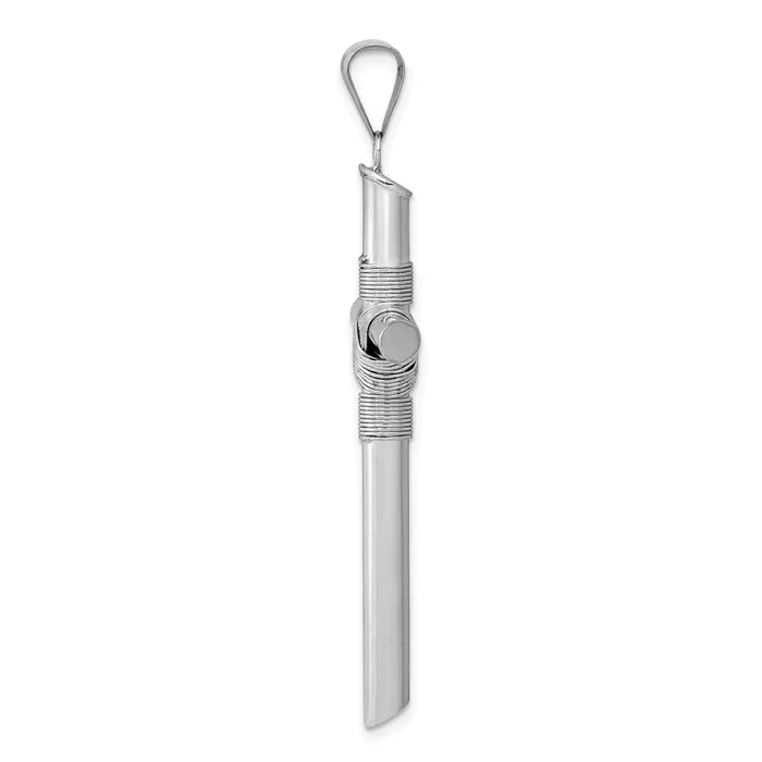 Necklaces Goldia 14k White Gold wCenter Wrap Tube Cross Pendant