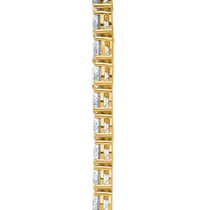 Necklaces Goldia 14k Yellow Gold 56 14 Ct Lab Grown Diamond VSSI G Round 18 inch Straight Tennis Necklace