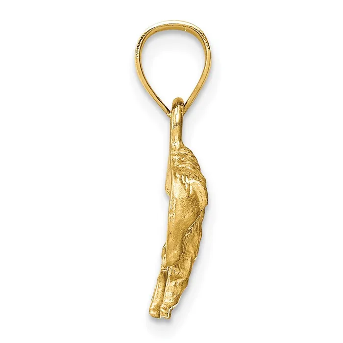 Necklaces Goldia 14k Yellow Gold Diamondcut Buffalo Pendant